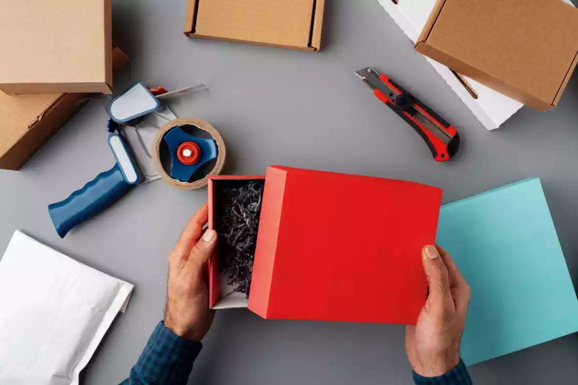 Warehouse preparing packaging