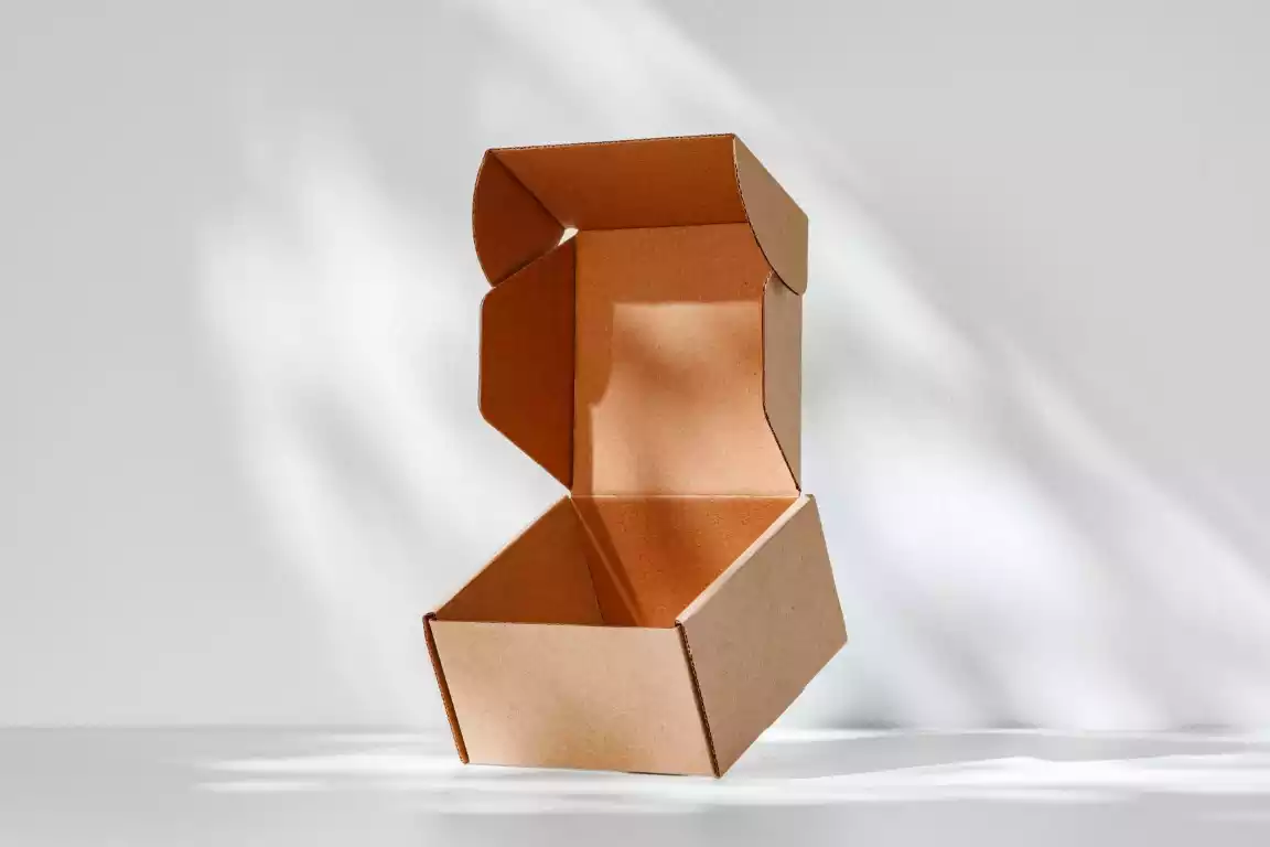 Collapsible gift box — open and flat
